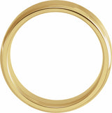10K Yellow 7 mm Beveled-Edge Band with Satin Finish Size 8.5