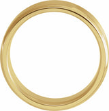 14K Yellow 7 mm Beveled-Edge Band with Satin Finish