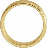 10K Yellow Gold 7 mm Beveled-Edge Band with Satin Finish Size 8.5 