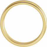 18K Yellow 4 mm Beveled-Edge Band with Satin Finish Size 10.5