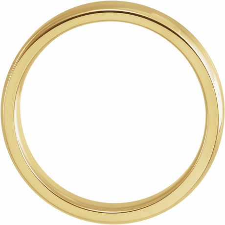 18K Yellow Gold 4 mm Beveled-Edge Band with Satin Finish Size 8 