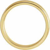 18K Yellow Gold 4 mm Beveled-Edge Band with Satin Finish Size 8 