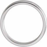 Sterling Silver 4 mm Beveled-Edge Band with Satin Finish Size 9.5