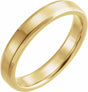 18K Yellow Gold 4 mm Beveled-Edge Band with Satin Finish Size 8 
