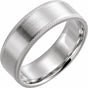 Sterling Silver 7 mm Knurled Stepped-Edge Flat Band Size 10