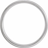 Continuum Sterling Silver 6 mm Knurled Stepped-Edge Flat Band Size 6.5