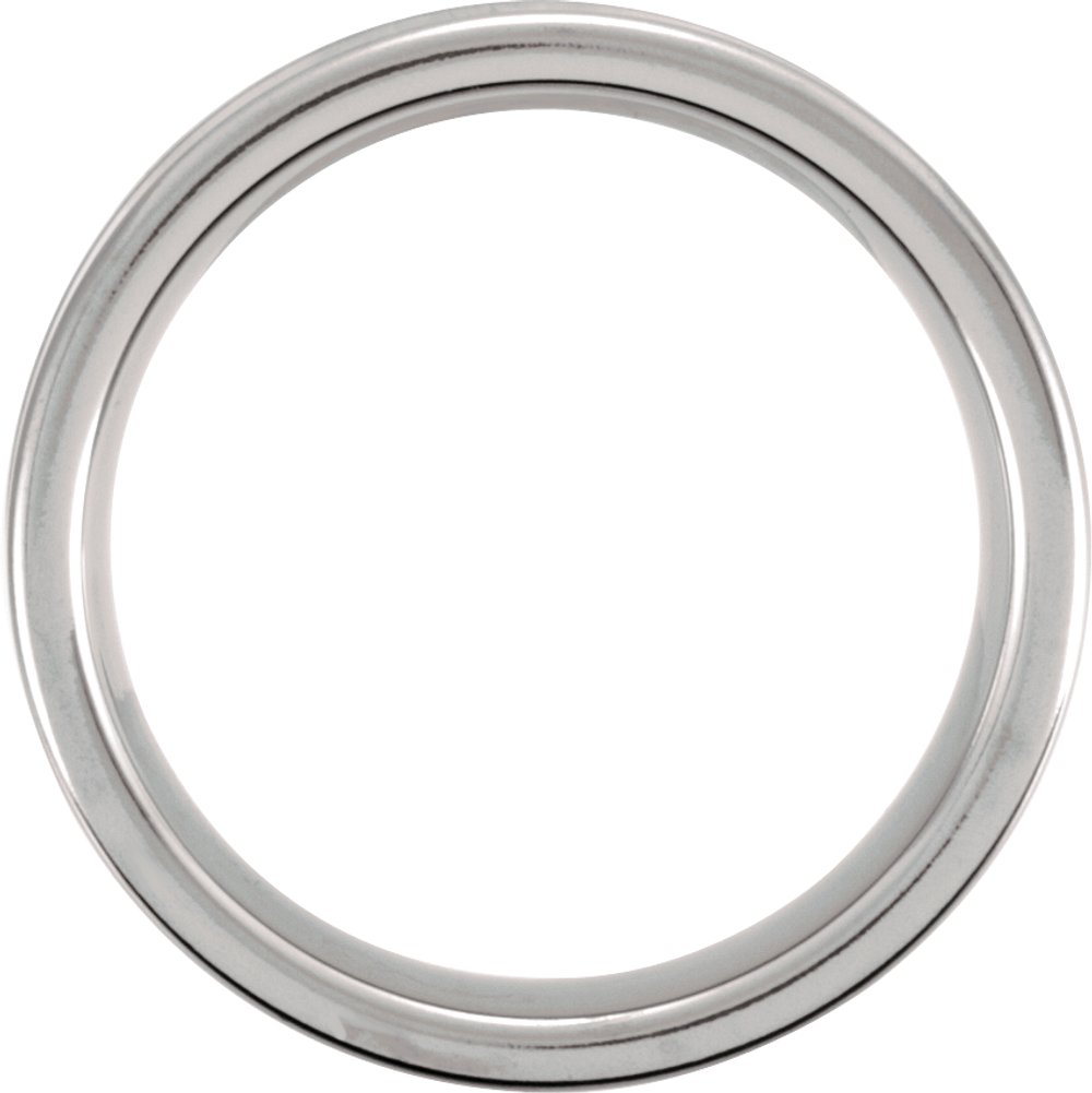 Tungsten 8 mm Flat Band with Satin Finish Center