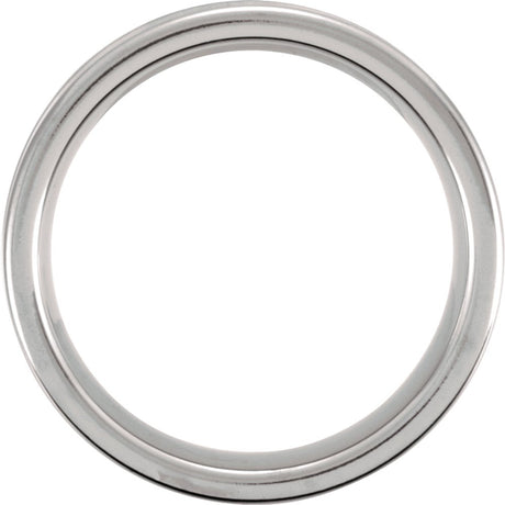 Tungsten 8 mm Flat Band with Satin Finish Center