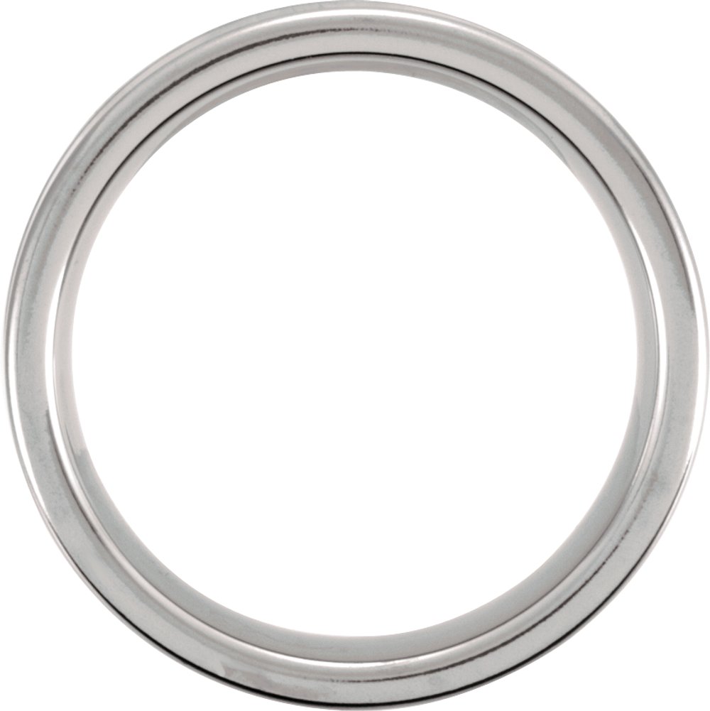 Tungsten 8 mm Inlay Comfort-Fit Band Size 8.5