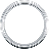 White Tungsten 6 mm Stepped-Edge Inlay Comfort-Fit Band  Size 7