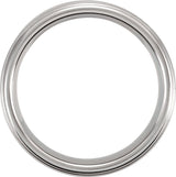 Tungsten 8 mm Rounded Edge Band with Satin Finish