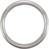Tungsten 8 mm Rounded Edge Band with Satin Finish Size 8