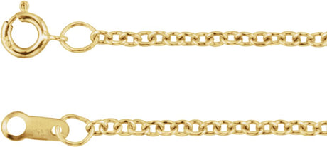 14K Yellow 1.5 mm Cable 20" Chain