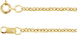 14K Yellow Gold 1.5 mm Cable 7" Chain