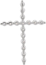 14K White Gold 1/5 CTW Lab-Grown Diamond Cross Pendant