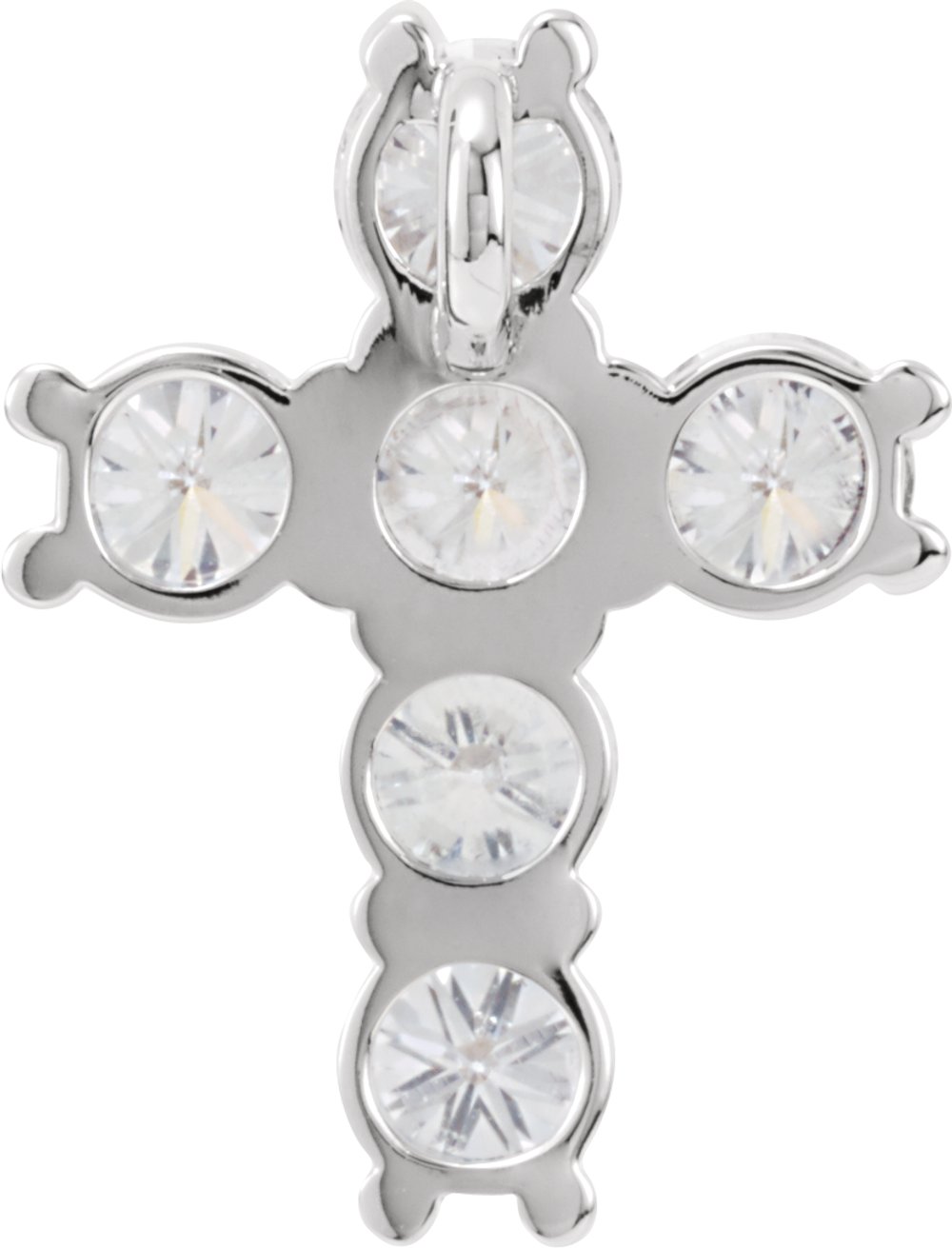 14K White Gold 1 3/8 CTW Natural Diamond Cross Pendant
