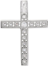 14K White 1/2 CTW Natural Diamond Cross Pendant