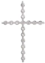 14K White 5/8 CTW Natural Diamond Cross Pendant