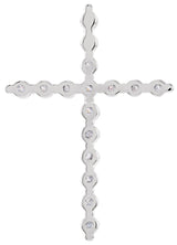 14K White 1/3 CTW Natural Diamond Cross Pendant