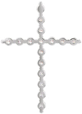 14K White 1  CTW Natural Diamond Cross Pendant