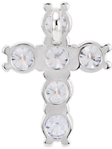 14K White Gold 1/2 CTW Natural Diamond Cross Pendant