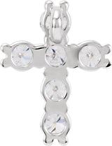 14K White 1/2 CTW Lab-Grown Diamond Pendant