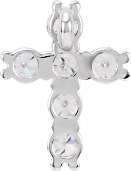 14K White 1/2 CTW Lab-Grown Diamond Pendant