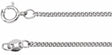 Sterling Silver 1.6 mm Curb 18" Chain