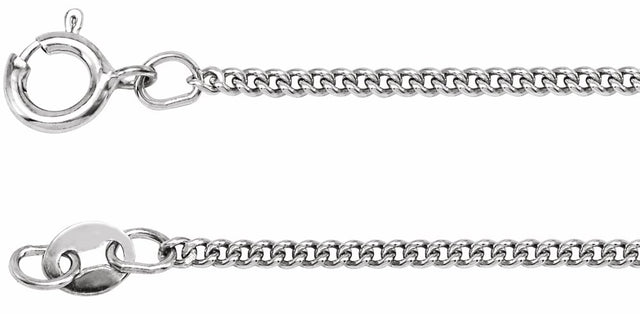 Sterling Silver 1.6 mm Curb 18" Chain