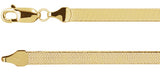 14K Yellow Gold 3.8 mm Flexible Herringbone 18" Chain
