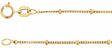 14K Yellow Gold 1 mm Beaded Curb 18" Chain