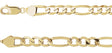 14K Yellow Gold 6.5 mm Figaro 7" Chain 
