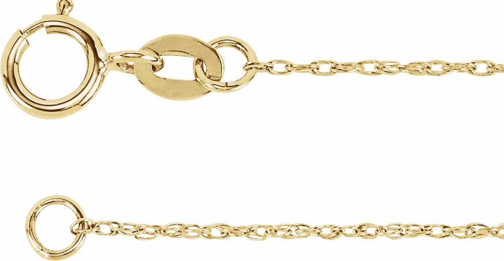 14K Yellow Gold-Filled 1 mm Rope 18" Chain