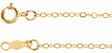 14K Yellow Gold 1.3 mm Flat Cable 7" Chain