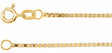 14K Yellow 1.3 mm Diamond-Cut Box 20" Chain