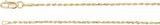 14K Yellow 1.3 mm Diamond-Cut Rope 20" Chain