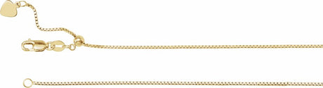 14K Yellow Gold .85 mm Adjustable Box 16-22" Chain