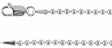 Sterling Silver 2 mm Hollow Bead 16" Chain
