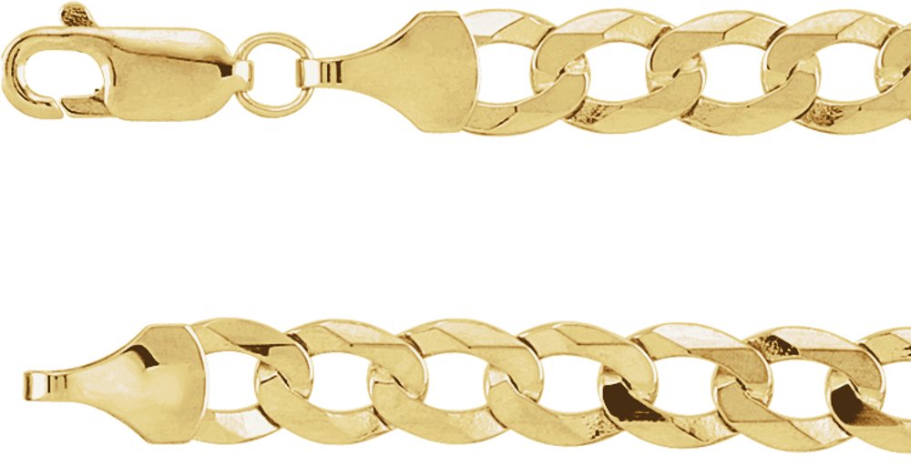 14K Yellow Gold 5.8 mm Curb 18" Chain
