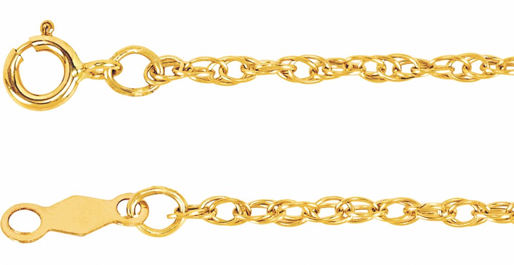 14K Yellow Gold-Filled 1.5 mm Rope 16" Chain