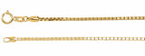 14K Yellow Gold 1.75 mm Diamond-Cut Box 24" Chain