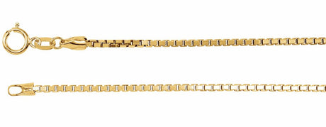 14K Yellow Gold 1.75 mm Diamond-Cut Box 24" Chain