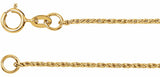 14K Yellow Gold 1 mm Twisted Wheat 20" Chain
