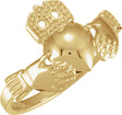 14K Yellow 14x12 mm Claddagh Ring