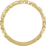 14K Yellow 4 mm Scroll Design Band