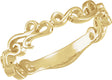 14K Yellow 4 mm Scroll Design Band