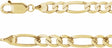14K Yellow Gold 5.5 mm Figaro 7" Chain 