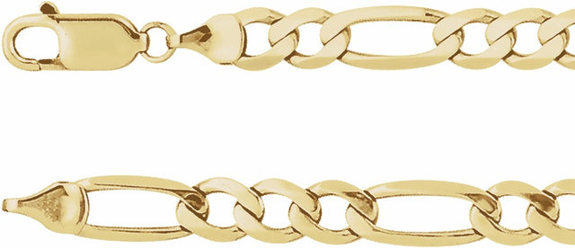 14K Yellow Gold 5.5 mm Figaro 16" Chain
