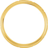 14K Yellow/White/Yellow Gold 7 mm Greek Key Comfort-Fit Half Round Band Size 10