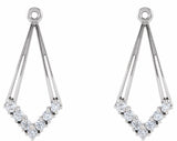 14K White 1/4 CTW Natural Diamond Earring Jackets